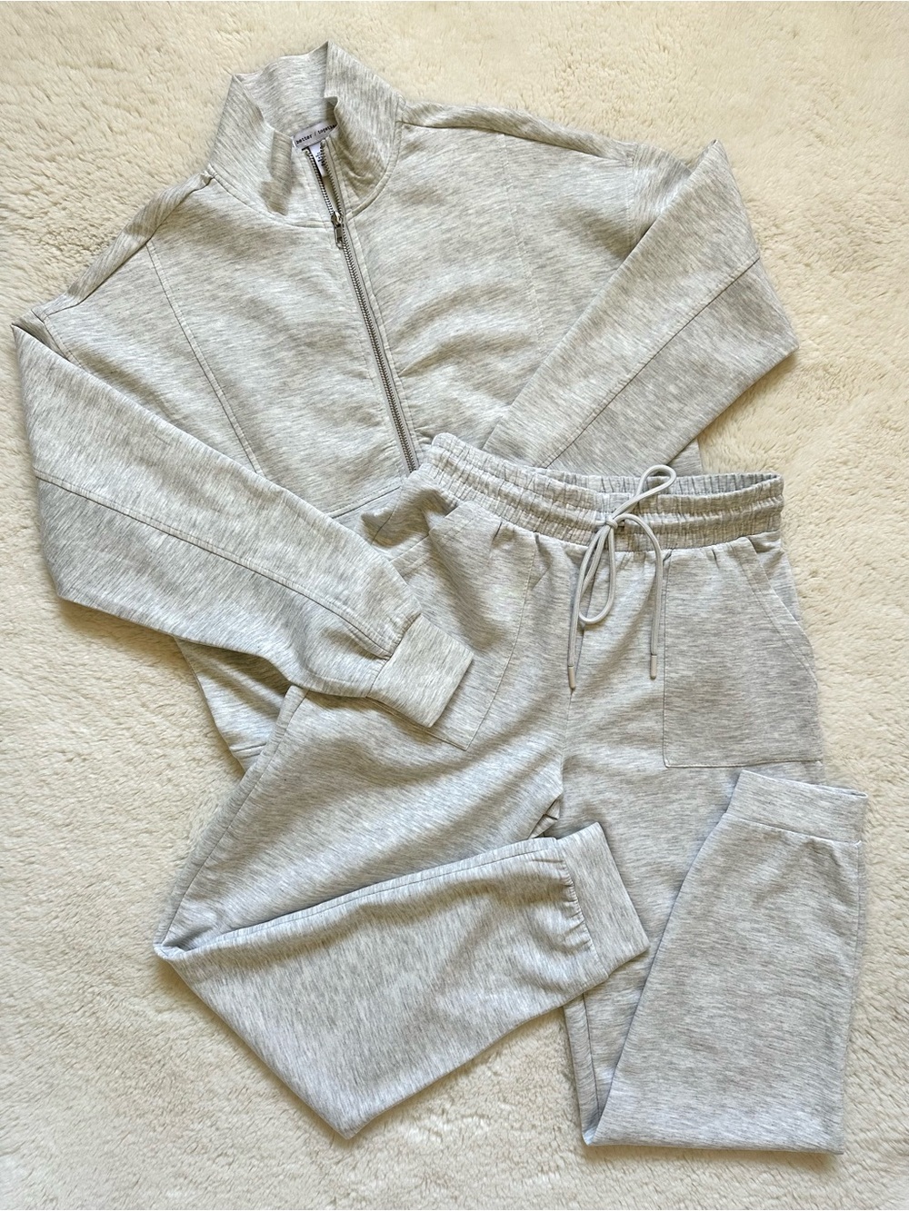 Better Together Heather Gray Zip Jacket & Pants Set S